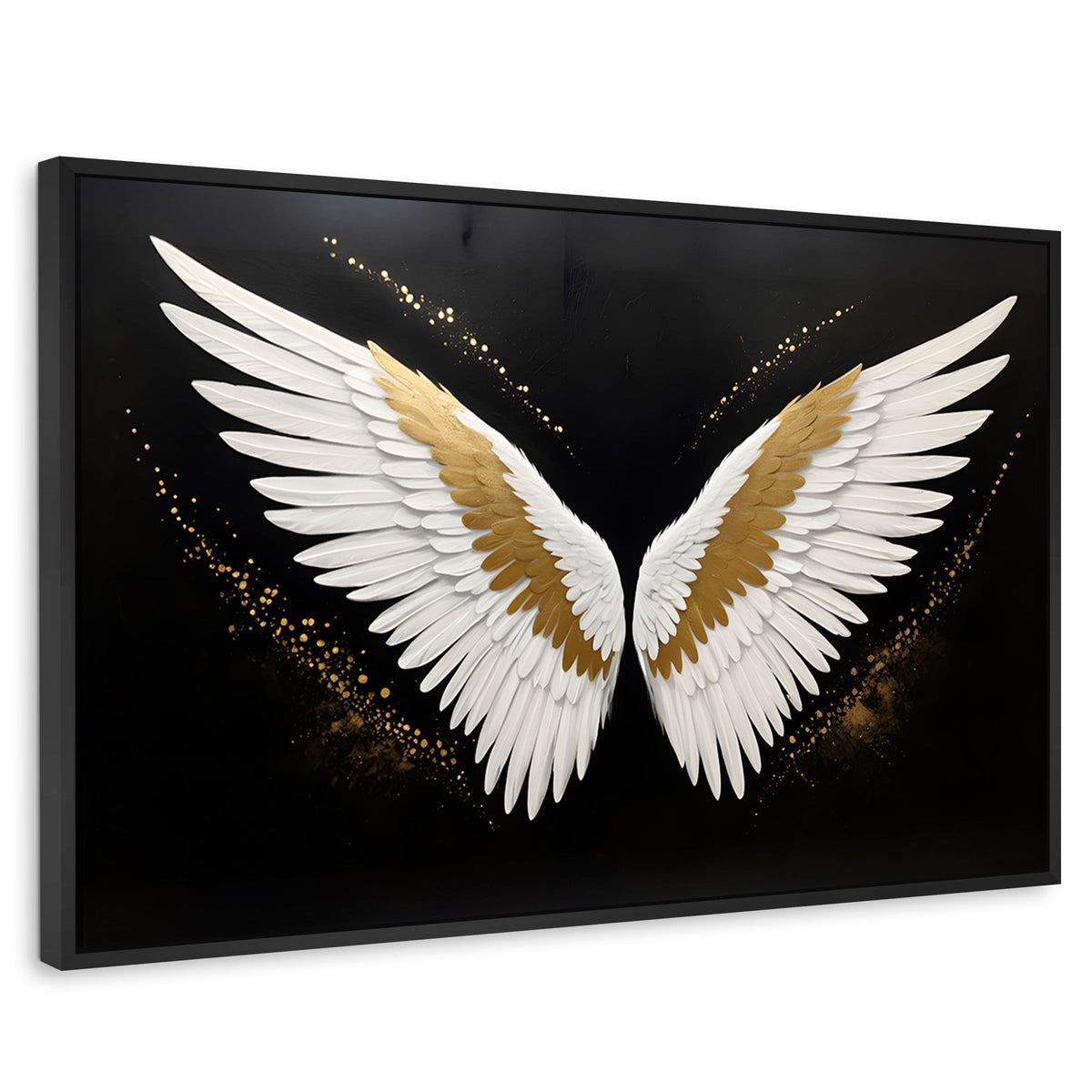 Cuadros Decorativos Canvas Revolution | Alas Angel Eleganza | Rectangular | Portada | Marco Negro