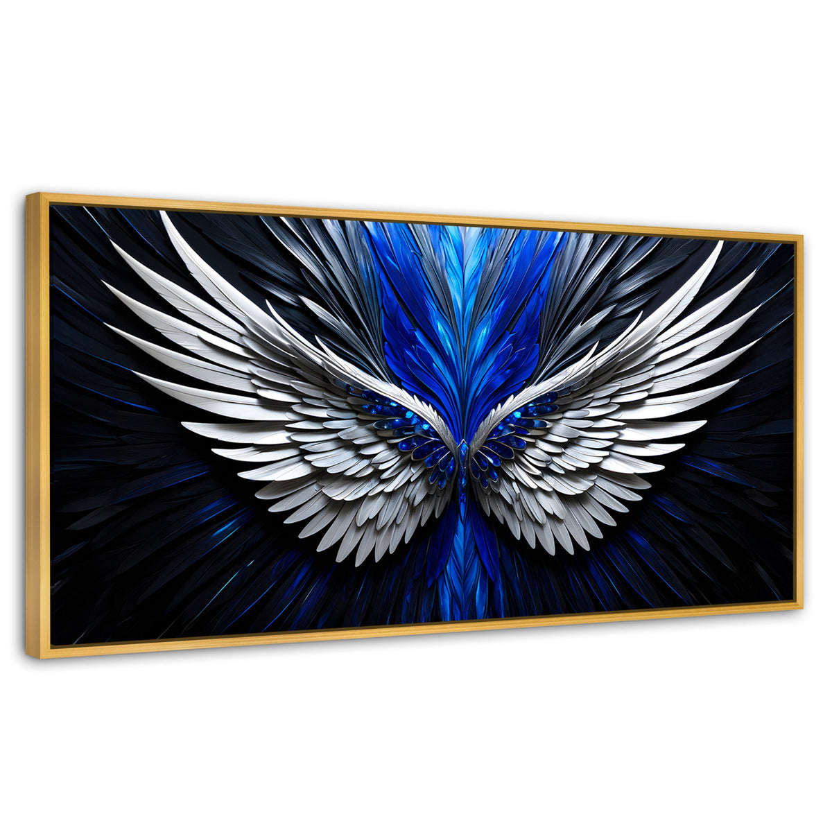 Cuadros Decorativos Canvas Revolution | Alas Angel Energia | Panoramico | Portada | Marco Madera