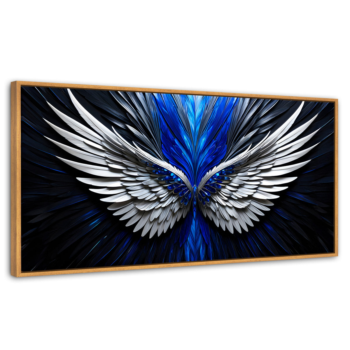 Cuadros Decorativos Canvas Revolution | Alas Angel Energia | Panoramico | Portada | Marco Negro