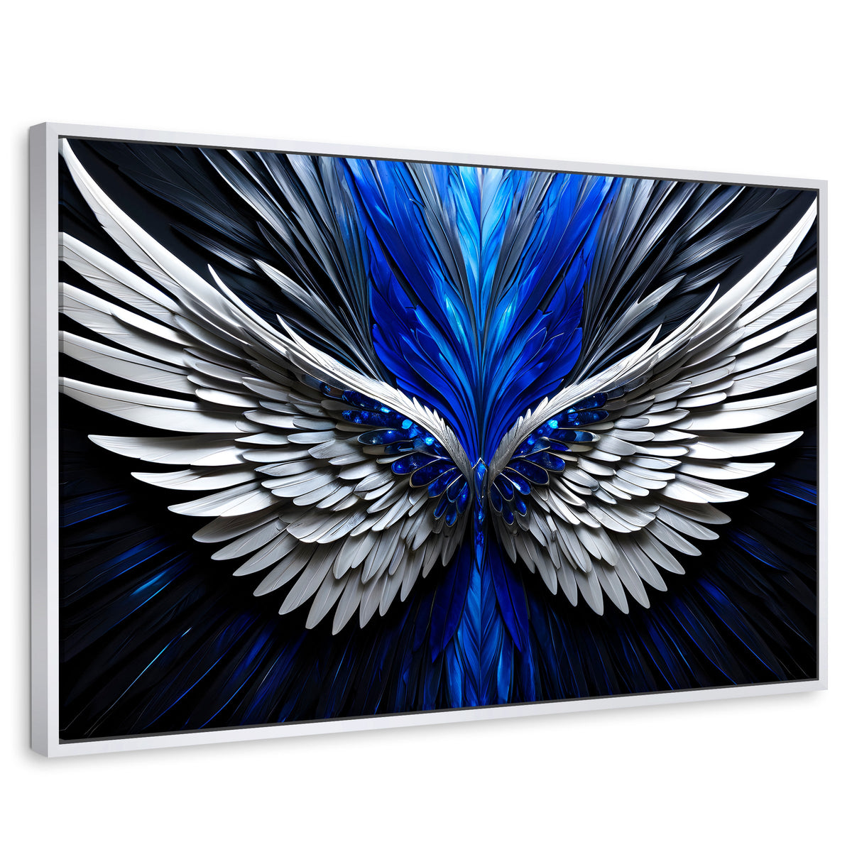 Cuadros Decorativos Canvas Revolution | Alas Angel Energia | Rectangular | Portada | Marco Blanco