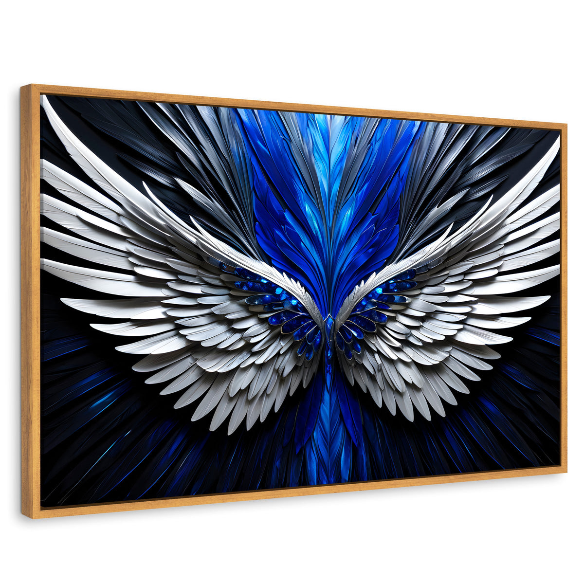 Cuadros Decorativos Canvas Revolution | Alas Angel Energia | Rectangular | Portada | Marco Madera