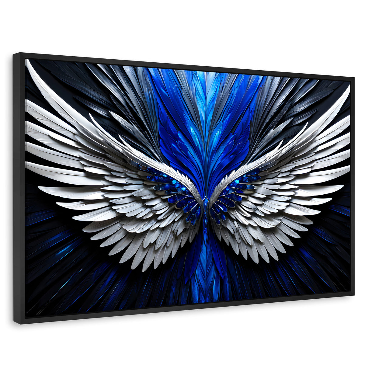 Cuadros Decorativos Canvas Revolution | Alas Angel Energia | Rectangular | Portada | Marco Negro