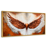 Cuadros Decorativos Canvas Revolution | Alas Angel Fuerza | Panoramico | Portada | Marco Madera