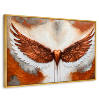 Cuadros Decorativos Canvas Revolution | Alas Angel Fuerza | Rectangular | Portada | Marco Dorado