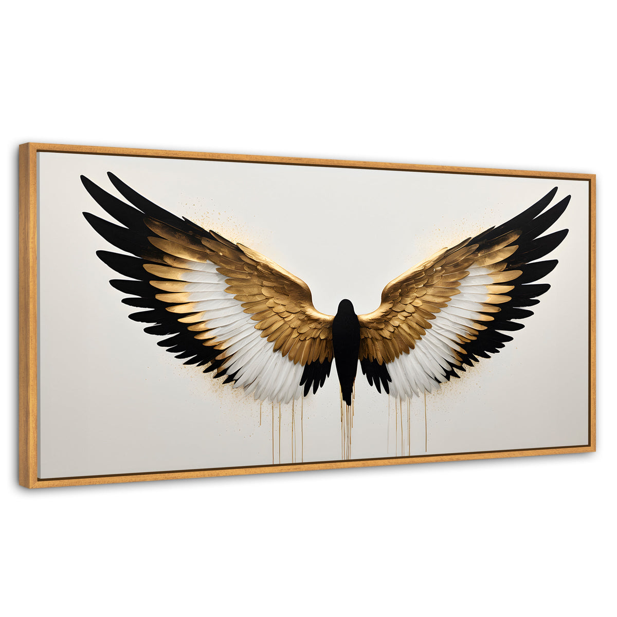 Cuadros Decorativos Canvas Revolution | Alas Angel Fusion | Panoramico | Portada | Marco Negro
