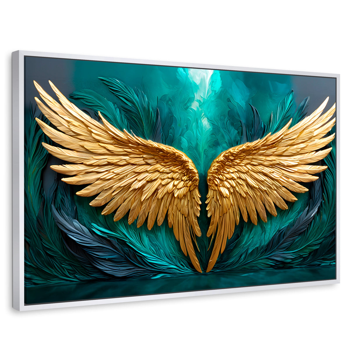 Cuadros Decorativos Canvas Revolution | Alas Angel Libre | Rectangular | Portada | Marco Blanco