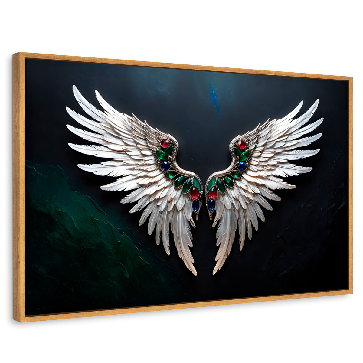 Cuadros Decorativos Canvas Revolution | Alas Angel Profundo | Rectangular | Portada | Marco Madera