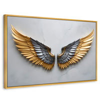 Cuadros Decorativos Canvas Revolution | Alas Angel Sereno | Rectangular | Portada | Marco Dorado