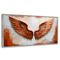 Cuadros Decorativos Canvas Revolution | Alas Angel Sublime | Panoramico | Portada | Marco Blanco