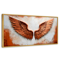 Cuadros Decorativos Canvas Revolution | Alas Angel Sublime | Panoramico | Portada | Marco Madera