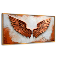 Cuadros Decorativos Canvas Revolution | Alas Angel Sublime | Panoramico | Portada | Marco Negro