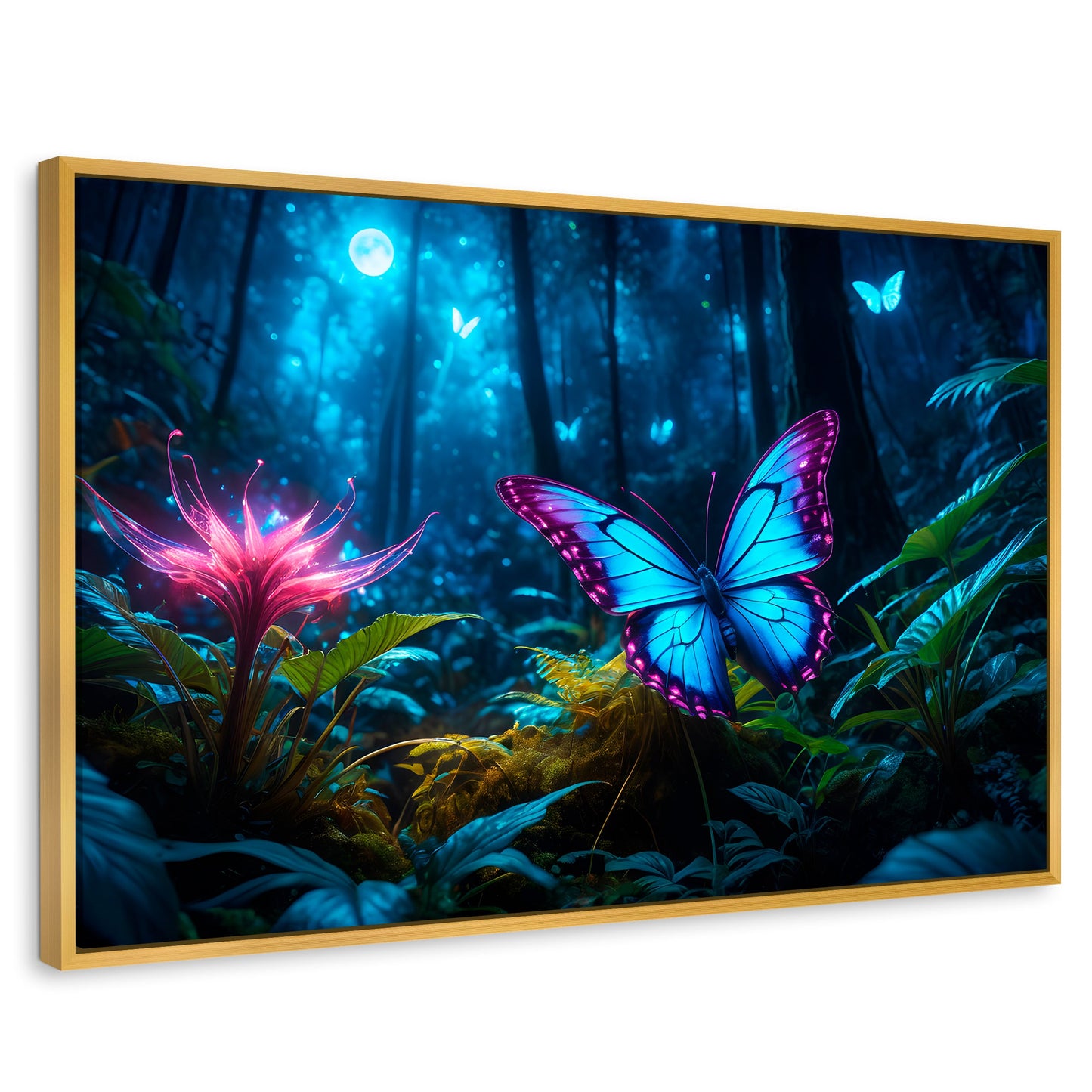 Cuadros Decorativos Canvas Revolution | Alas Brillantes | Rectangular | Portada | Marco Dorado