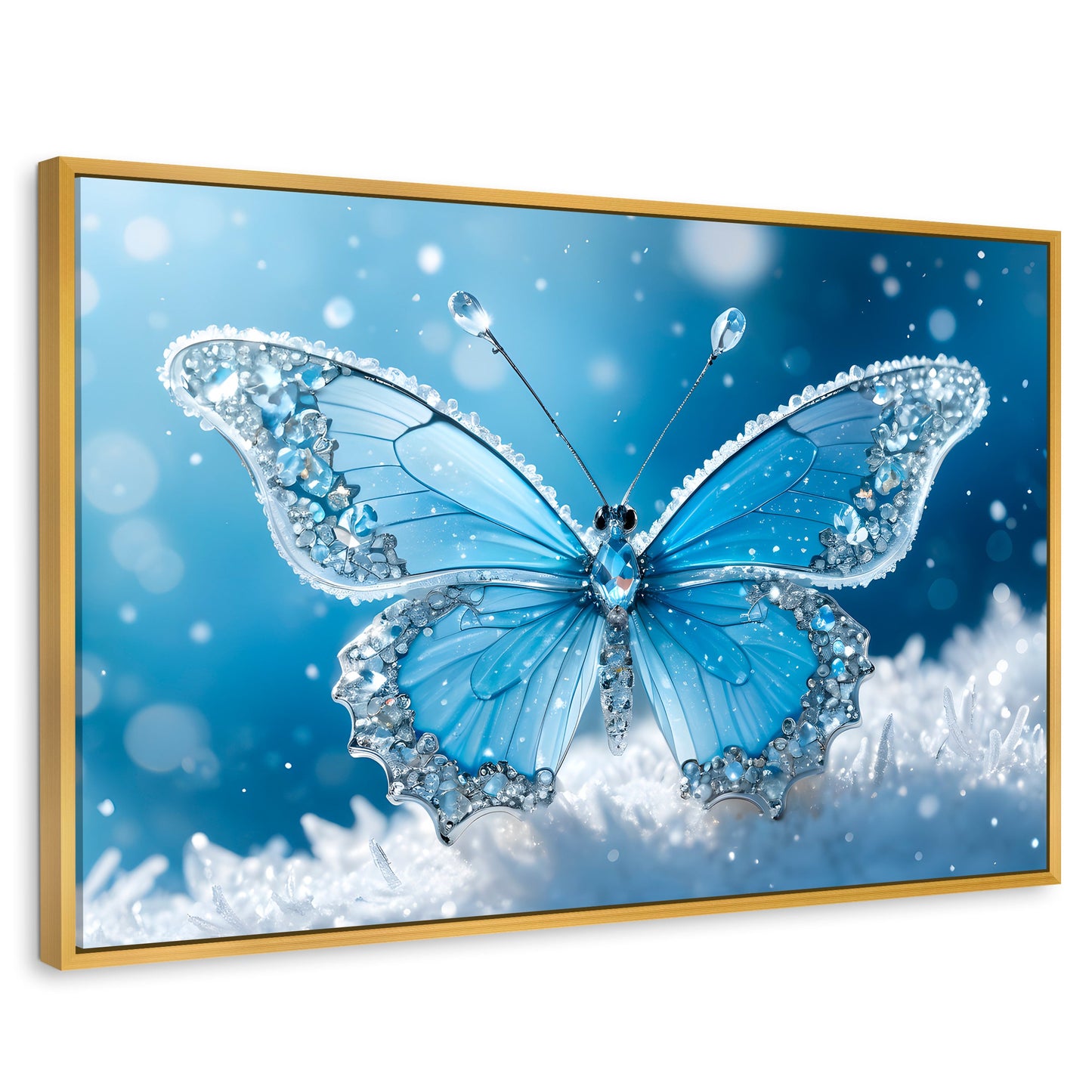 Cuadros Decorativos Canvas Revolution | Alas De Diamante | Rectangular | Portada | Marco Dorado
