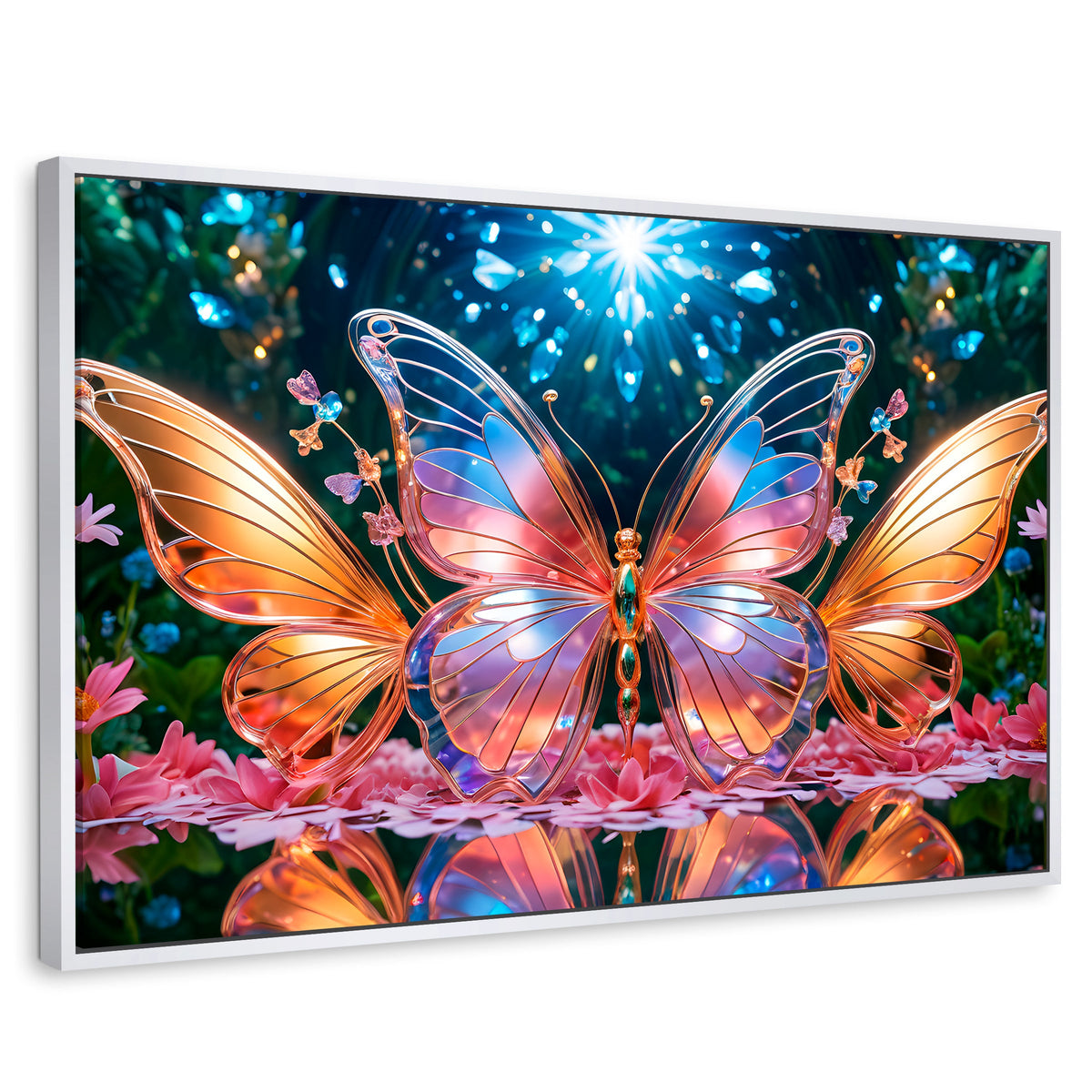Cuadros Decorativos Canvas Revolution | Alas De Esplendor | Rectangular | Portada | Marco Blanco