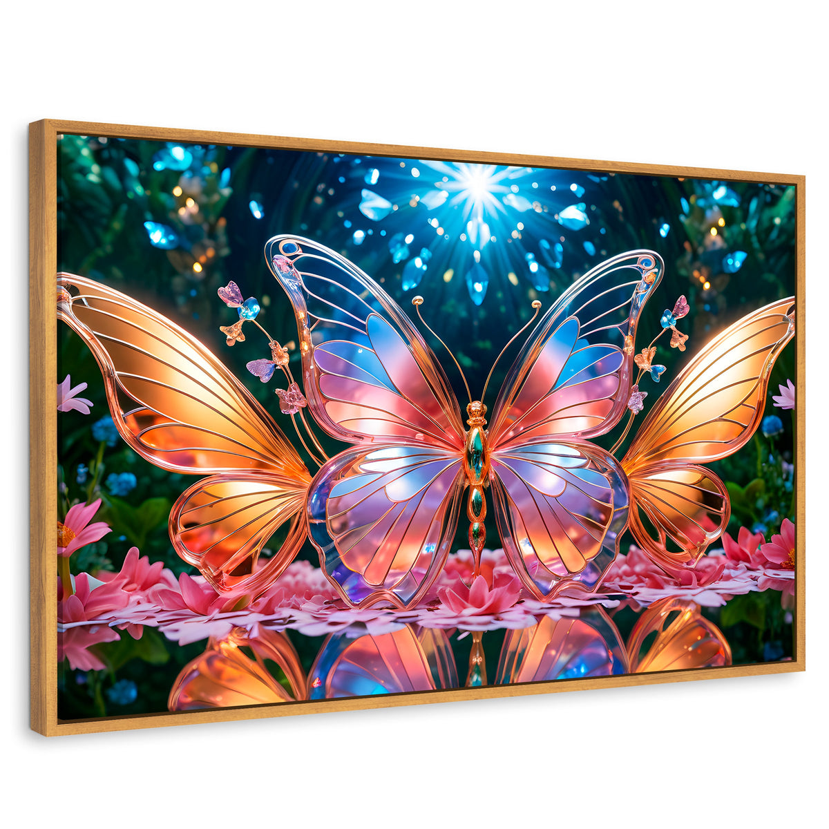 Cuadros Decorativos Canvas Revolution | Alas De Esplendor | Rectangular | Portada | Marco Madera