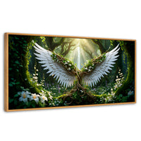 Cuadros Decorativos Canvas Revolution | Alas De La Jungla | Panoramico | Portada | Marco Negro