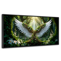 Cuadros Decorativos Canvas Revolution | Alas De La Jungla | Panoramico | Portada | Marco Plateado