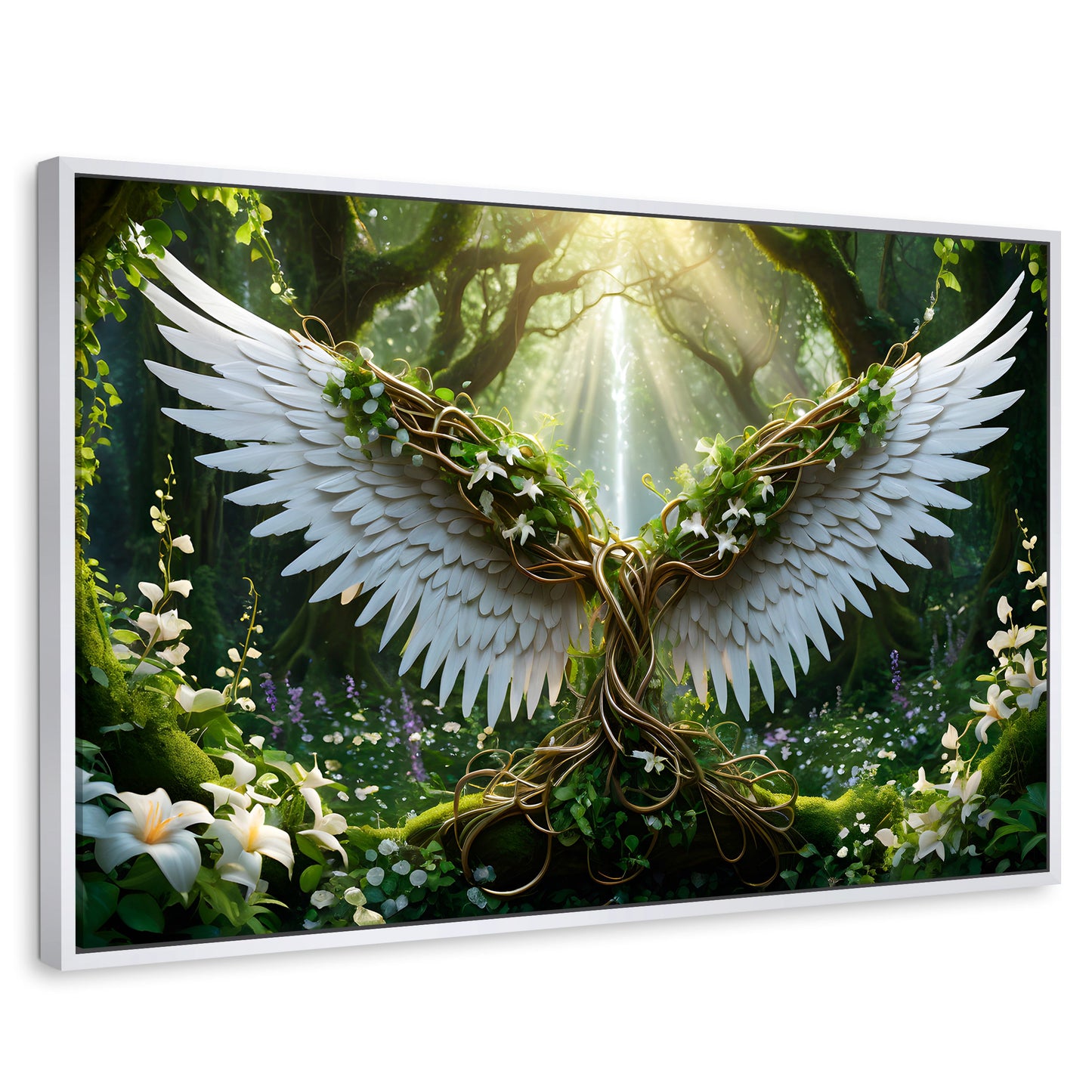 Cuadros Decorativos Canvas Revolution | Alas De La Jungla | Rectangular | Portada | Marco Blanco