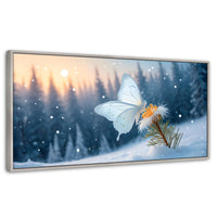 Cuadros Decorativos Canvas Revolution | Alas De Nieve | Panoramico | Portada | Marco Blanco