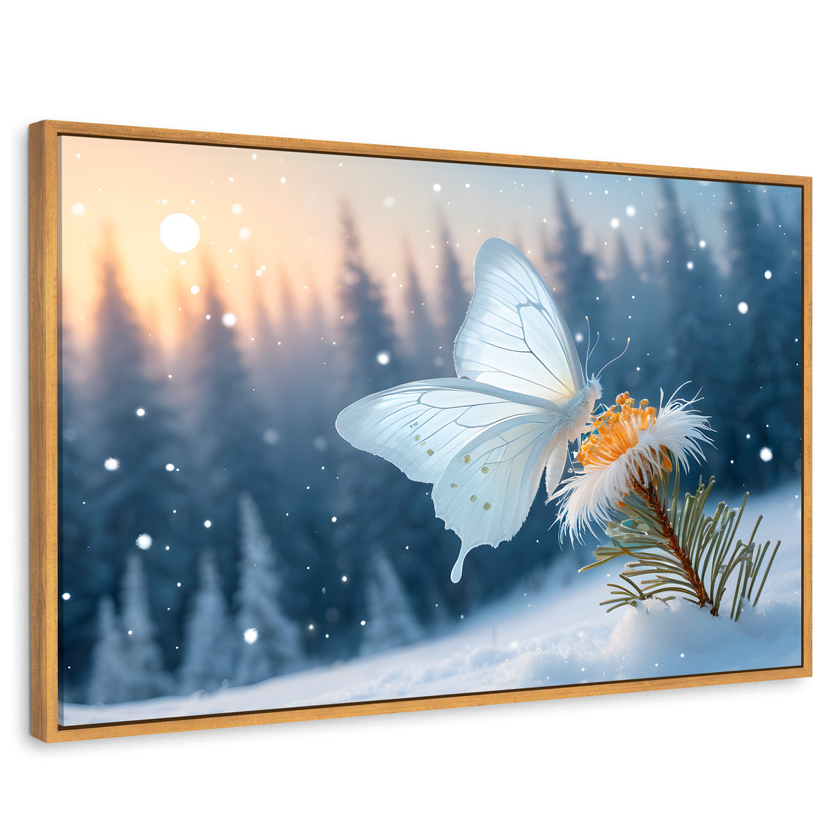 Cuadros Decorativos Canvas Revolution | Alas De Nieve | Rectangular | Portada | Marco Madera