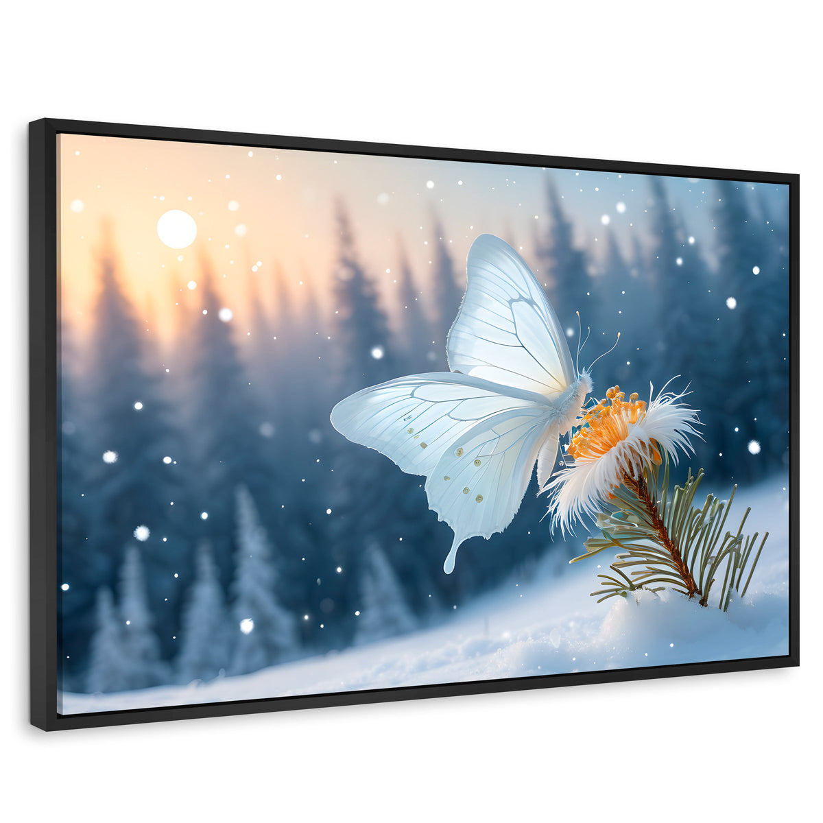 Cuadros Decorativos Canvas Revolution | Alas De Nieve | Rectangular | Portada | Marco Negro