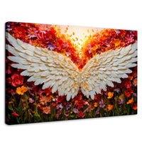 Cuadros Decorativos Canvas Revolution | Alas En Flores | Rectangular | Portada | Marco SinMarco