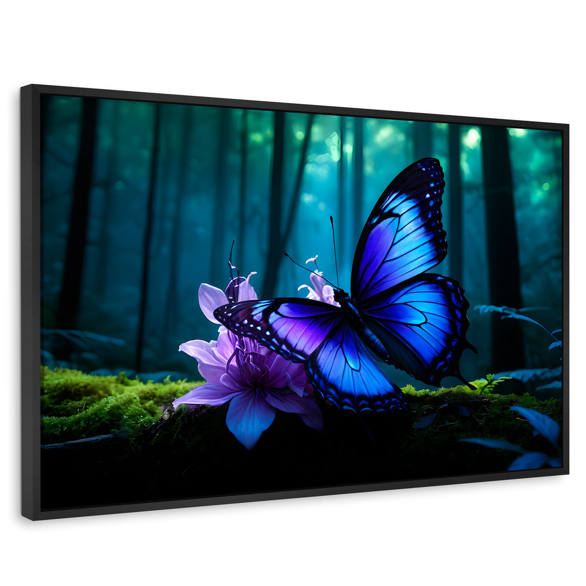 Cuadros Decorativos Canvas Revolution | Alas Entre Arboles | Rectangular | Portada | Marco Negro