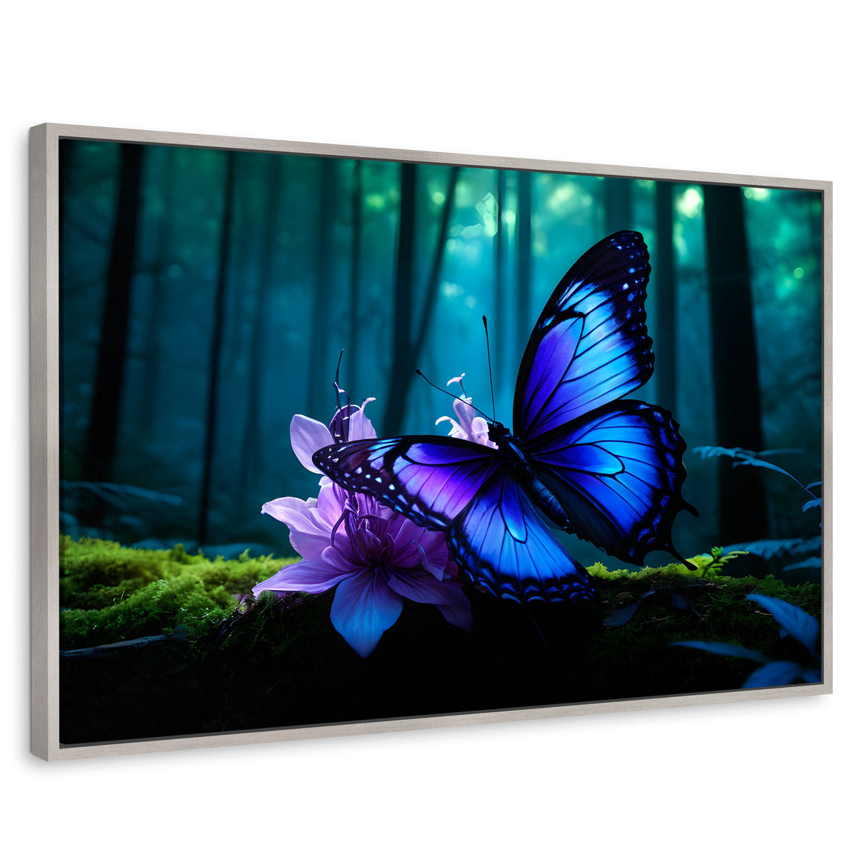 Cuadros Decorativos Canvas Revolution | Alas Entre Arboles | Rectangular | Portada | Marco Plateado