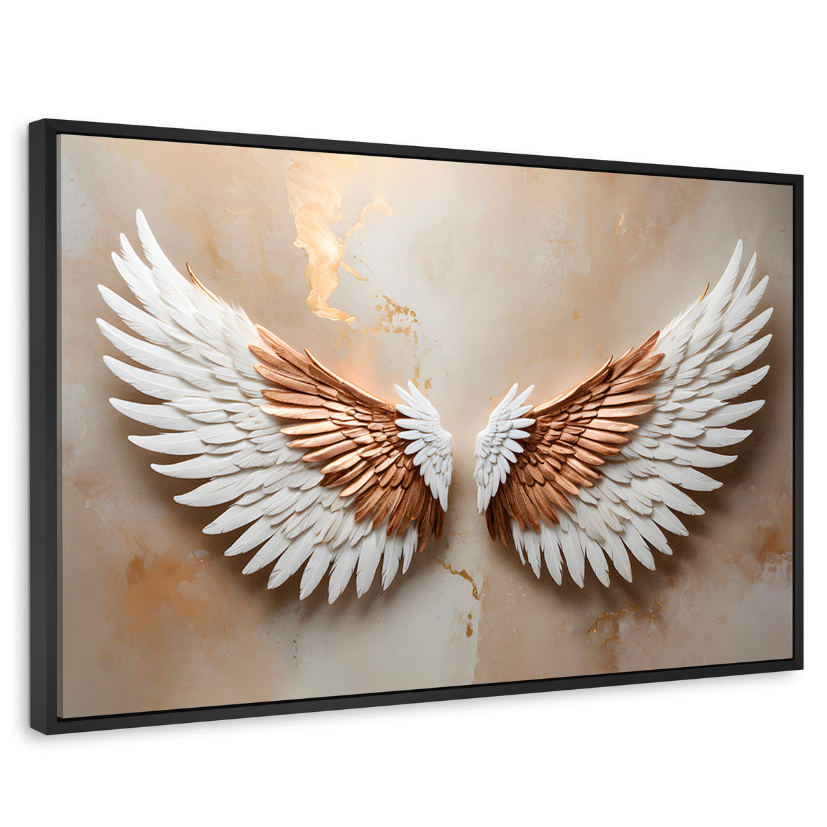 Cuadros Decorativos Canvas Revolution | Alas Espiritu Sol | Rectangular | Portada | Marco Negro