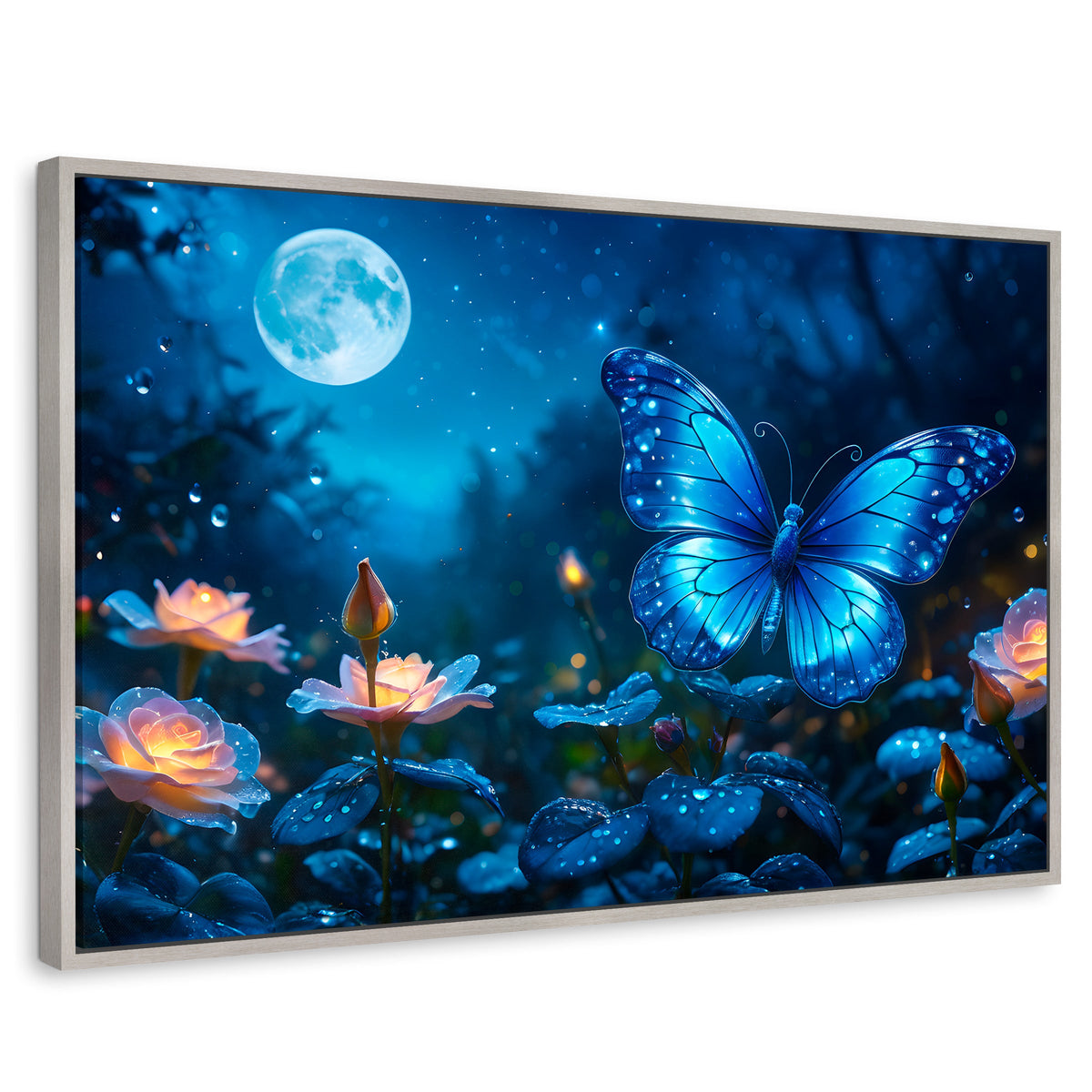 Cuadros Decorativos Canvas Revolution | Alas Nocturnas | Rectangular | Portada | Marco Plateado