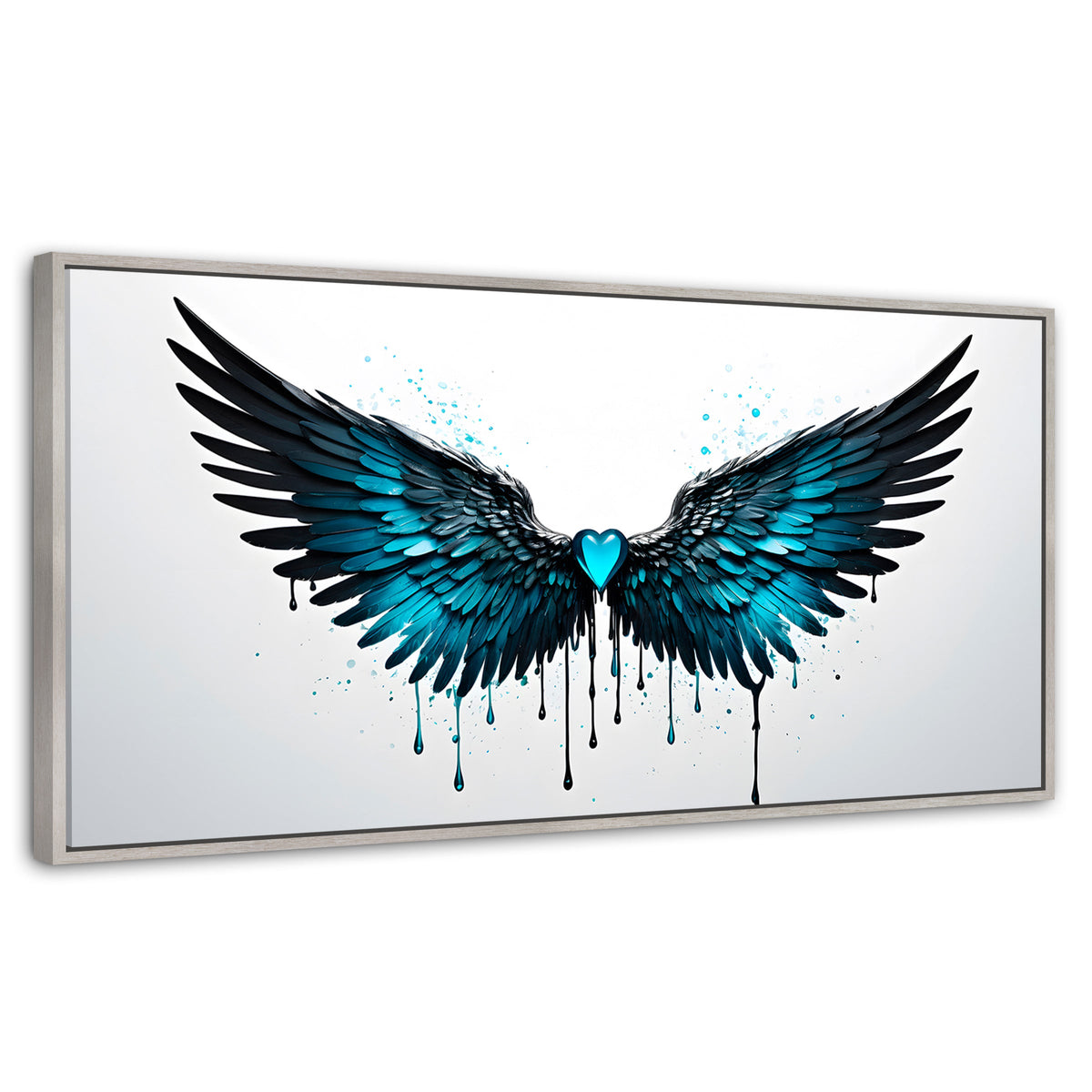 Cuadros Decorativos Canvas Revolution | Alas Piedra Angel | Panoramico | Portada | Marco Blanco