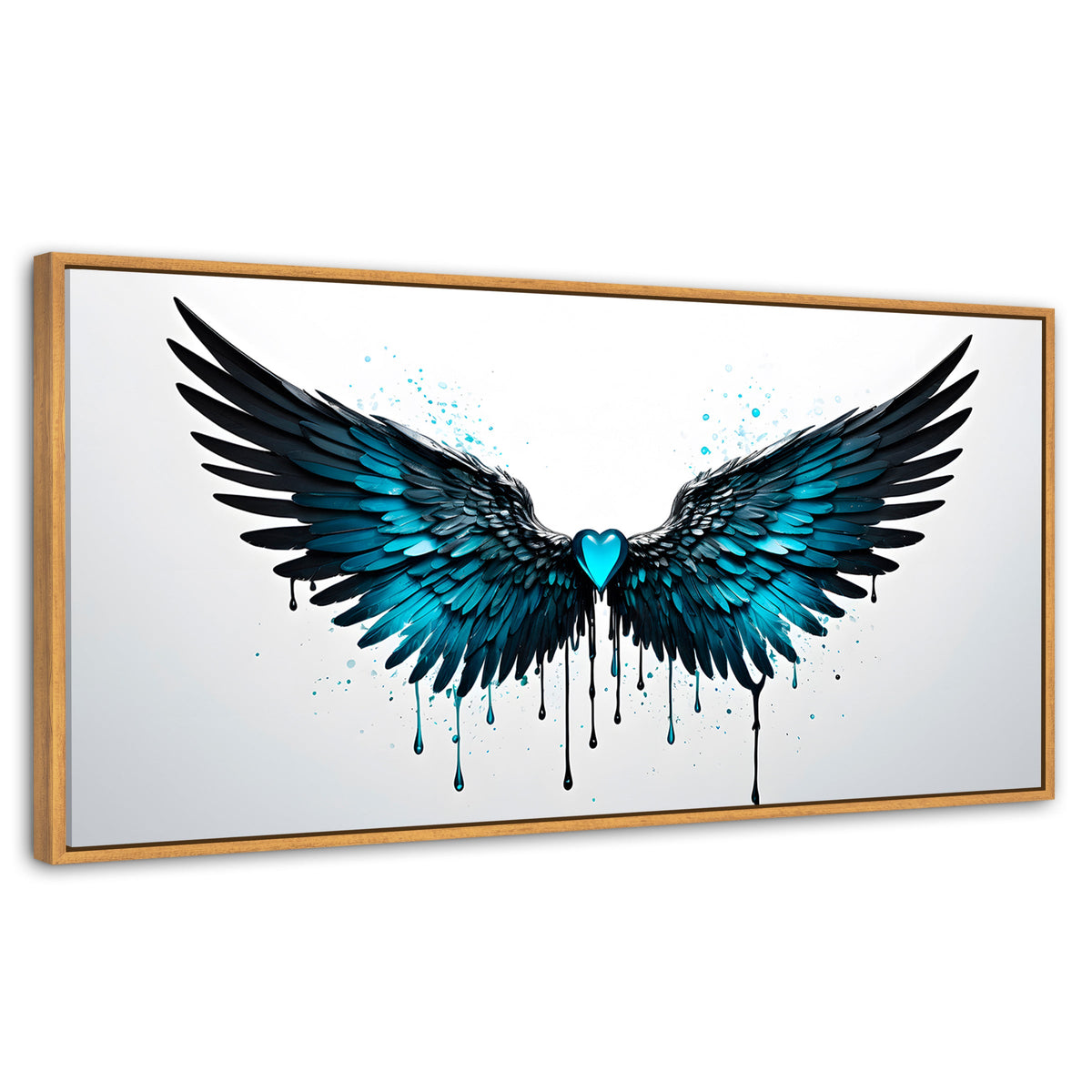 Cuadros Decorativos Canvas Revolution | Alas Piedra Angel | Panoramico | Portada | Marco Negro