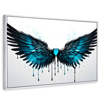 Cuadros Decorativos Canvas Revolution | Alas Piedra Angel | Rectangular | Portada | Marco Blanco