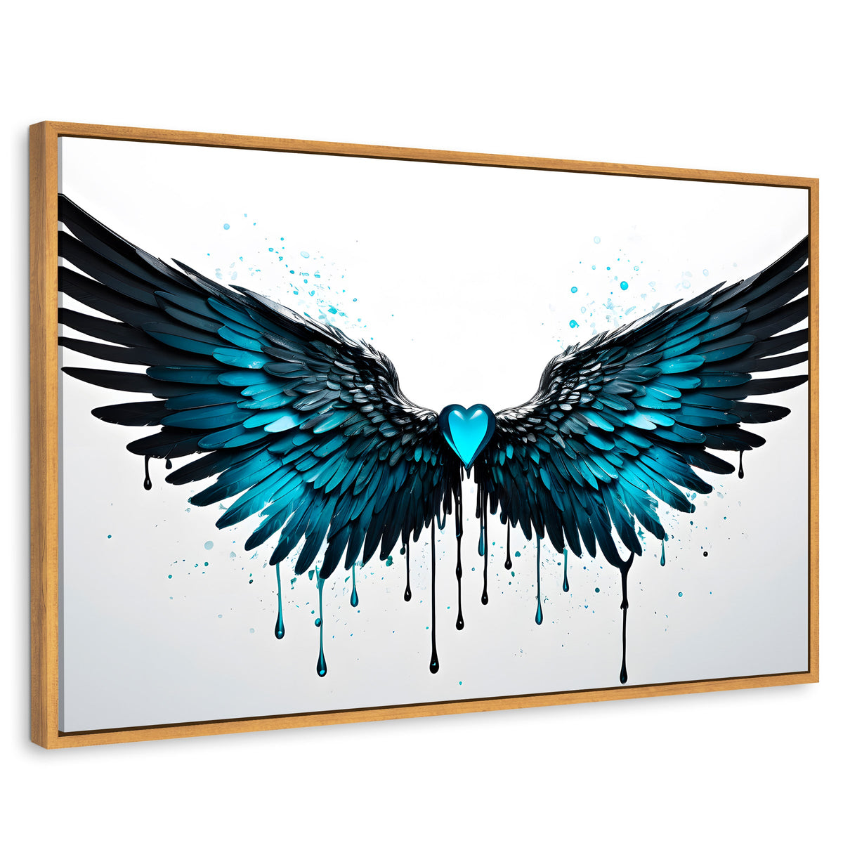 Cuadros Decorativos Canvas Revolution | Alas Piedra Angel | Rectangular | Portada | Marco Madera