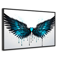 Cuadros Decorativos Canvas Revolution | Alas Piedra Angel | Rectangular | Portada | Marco Negro