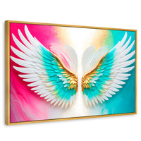 Cuadros Decorativos Canvas Revolution | Alas Plumas De Paz | Rectangular | Portada | Marco Dorado