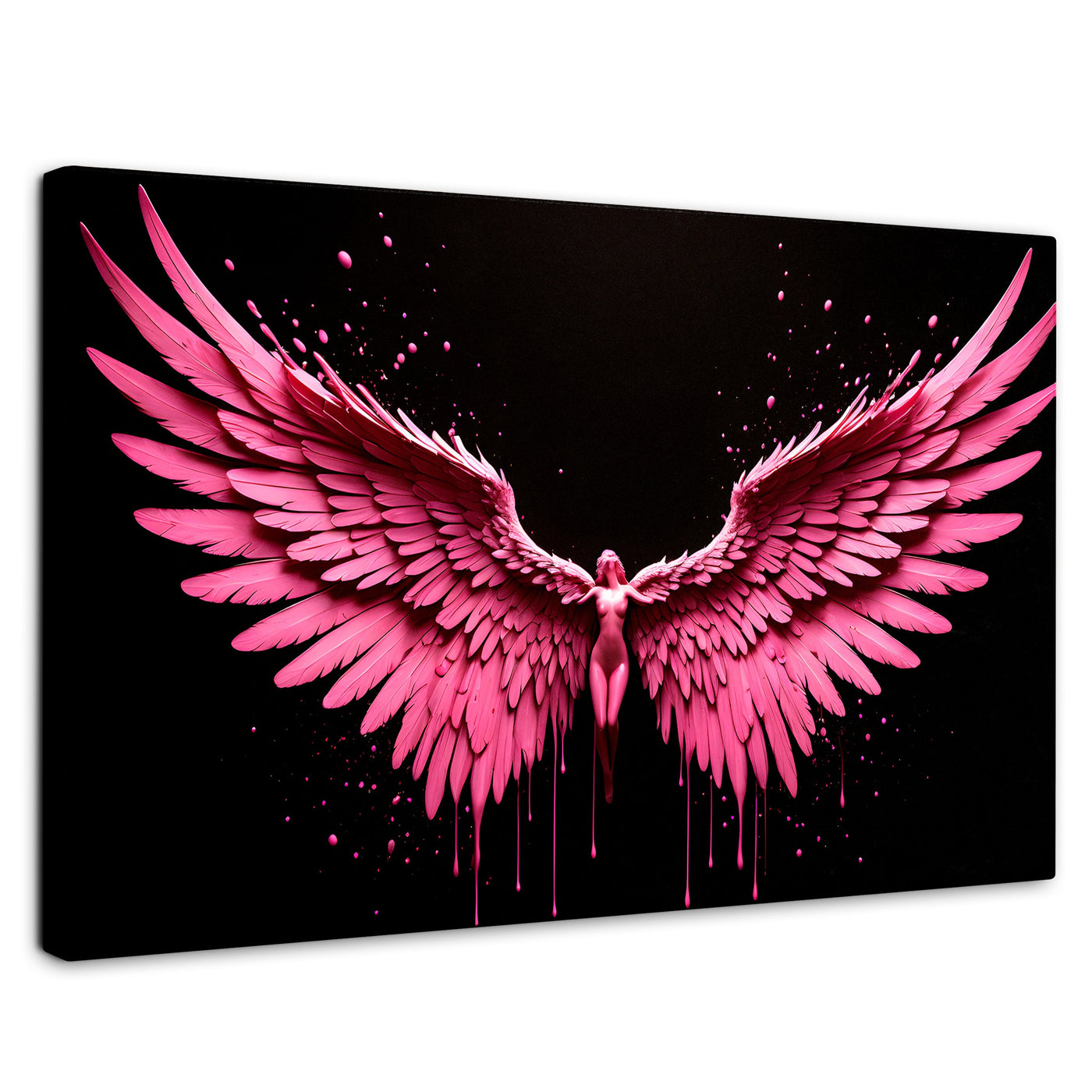 Cuadros Decorativos Canvas Revolution | Alas Rosadas Angel | Rectangular | Portada | Marco SinMarco