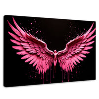 Cuadros Decorativos Canvas Revolution | Alas Rosadas Angel | Rectangular | Portada | Marco SinMarco