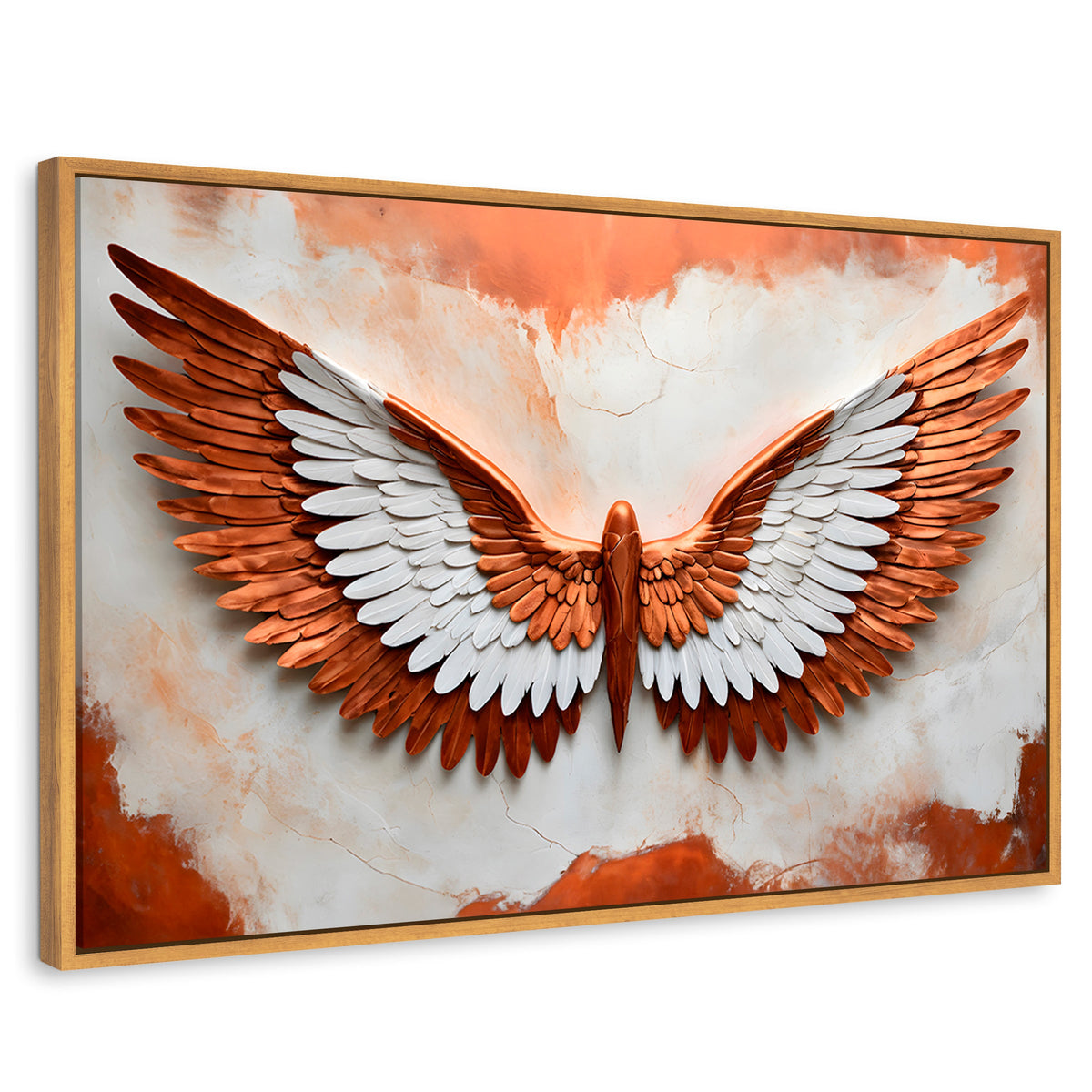 Cuadros Decorativos Canvas Revolution | Alas Vibrante Sol | Rectangular | Portada | Marco Madera