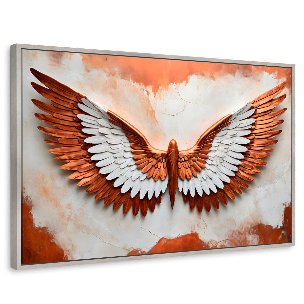 Cuadros Decorativos Canvas Revolution | Alas Vibrante Sol | Rectangular | Portada | Marco Plateado
