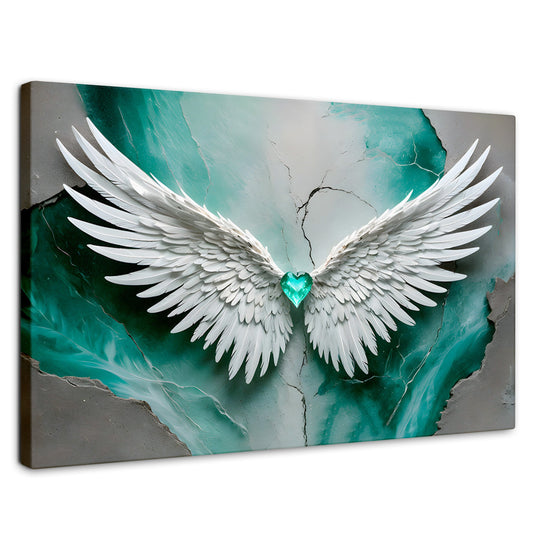 Cuadros Decorativos Canvas Revolution | Alas Vida Esmeralda | Rectangular | Portada | Marco SinMarco