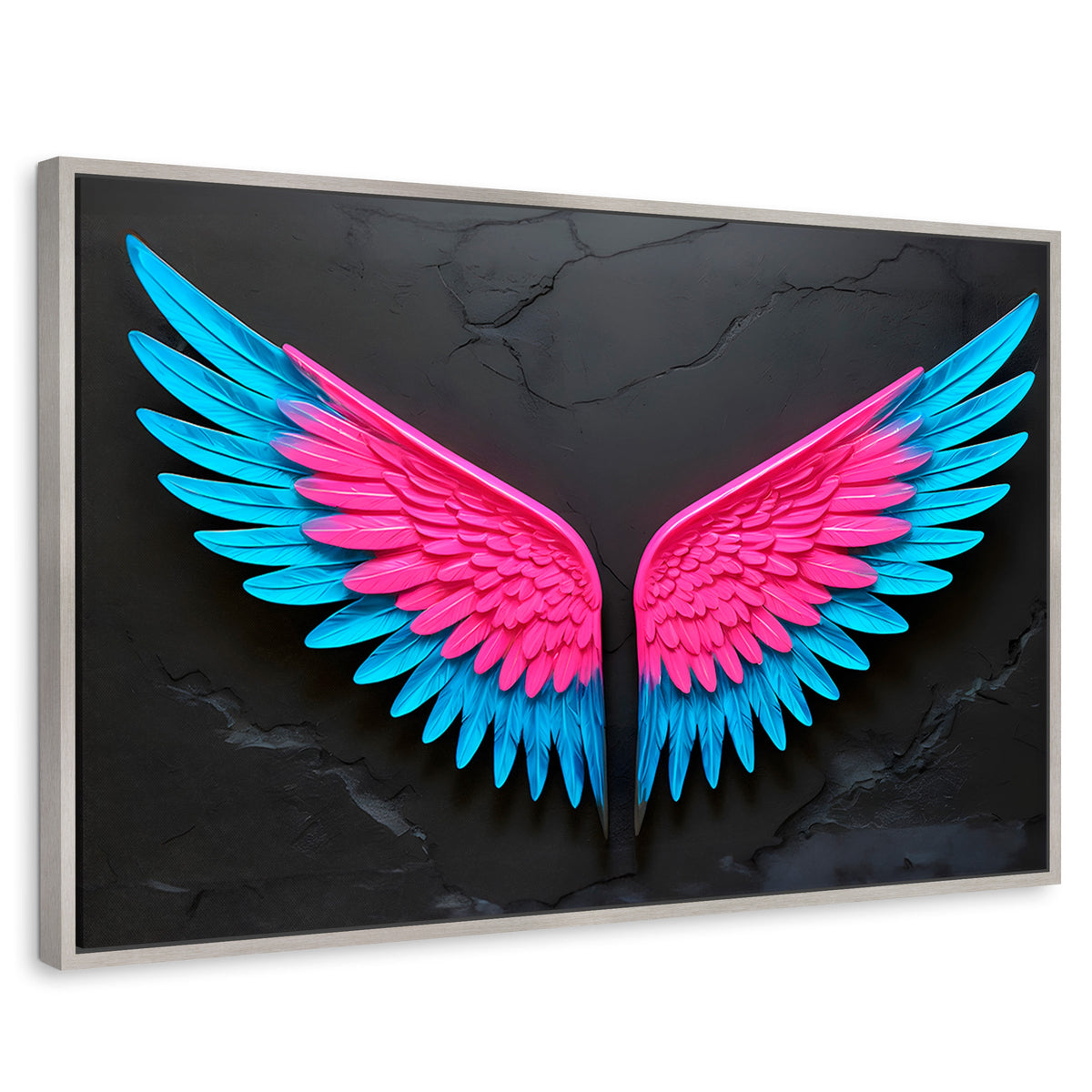 Cuadros Decorativos Canvas Revolution | Alas Vuelo De Luz | Rectangular | Portada | Marco Plateado