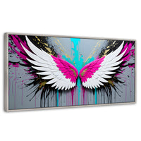 Cuadros Decorativos Canvas Revolution | Alas Vuelo Eterno | Panoramico | Portada | Marco Blanco