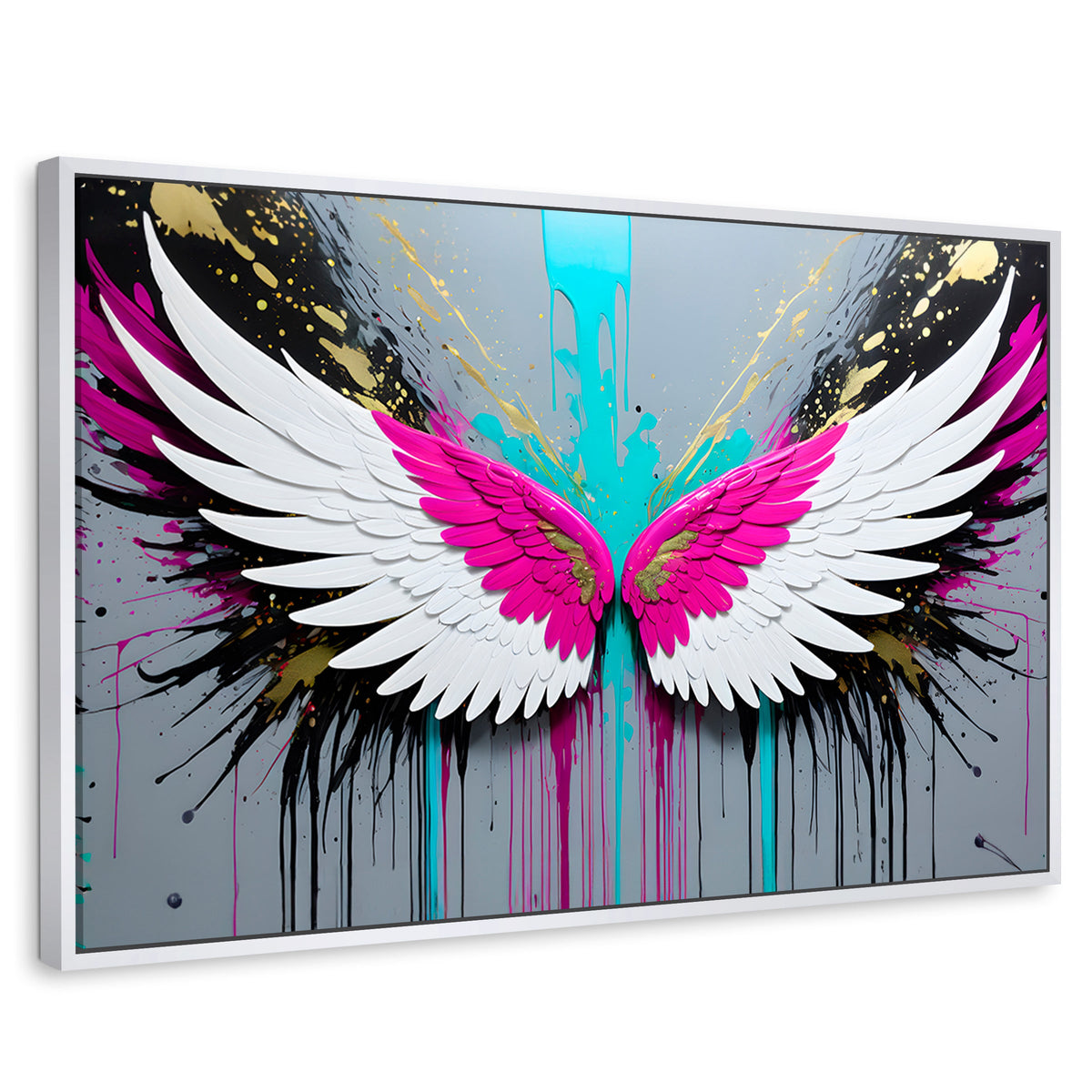 Cuadros Decorativos Canvas Revolution | Alas Vuelo Eterno | Rectangular | Portada | Marco Blanco
