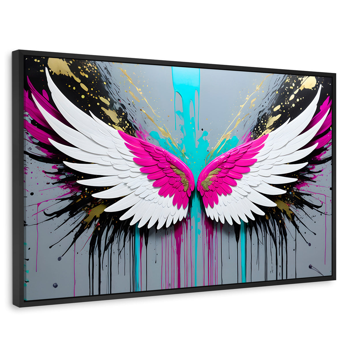 Cuadros Decorativos Canvas Revolution | Alas Vuelo Eterno | Rectangular | Portada | Marco Negro