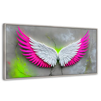 Cuadros Decorativos Canvas Revolution | Alas Vuelo Intenso | Panoramico | Portada | Marco Blanco