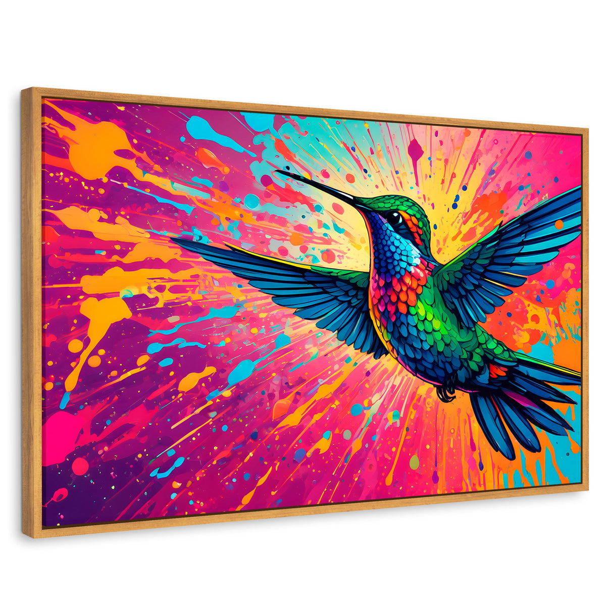 Cuadros Decorativos Canvas Revolution | Aleteo Prismatico | Rectangular | Portada | Marco Madera