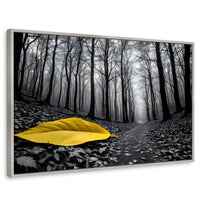 Cuadros Decorativos Canvas Revolution | Amarillo Caido | Rectangular | Portada | Marco Plateado