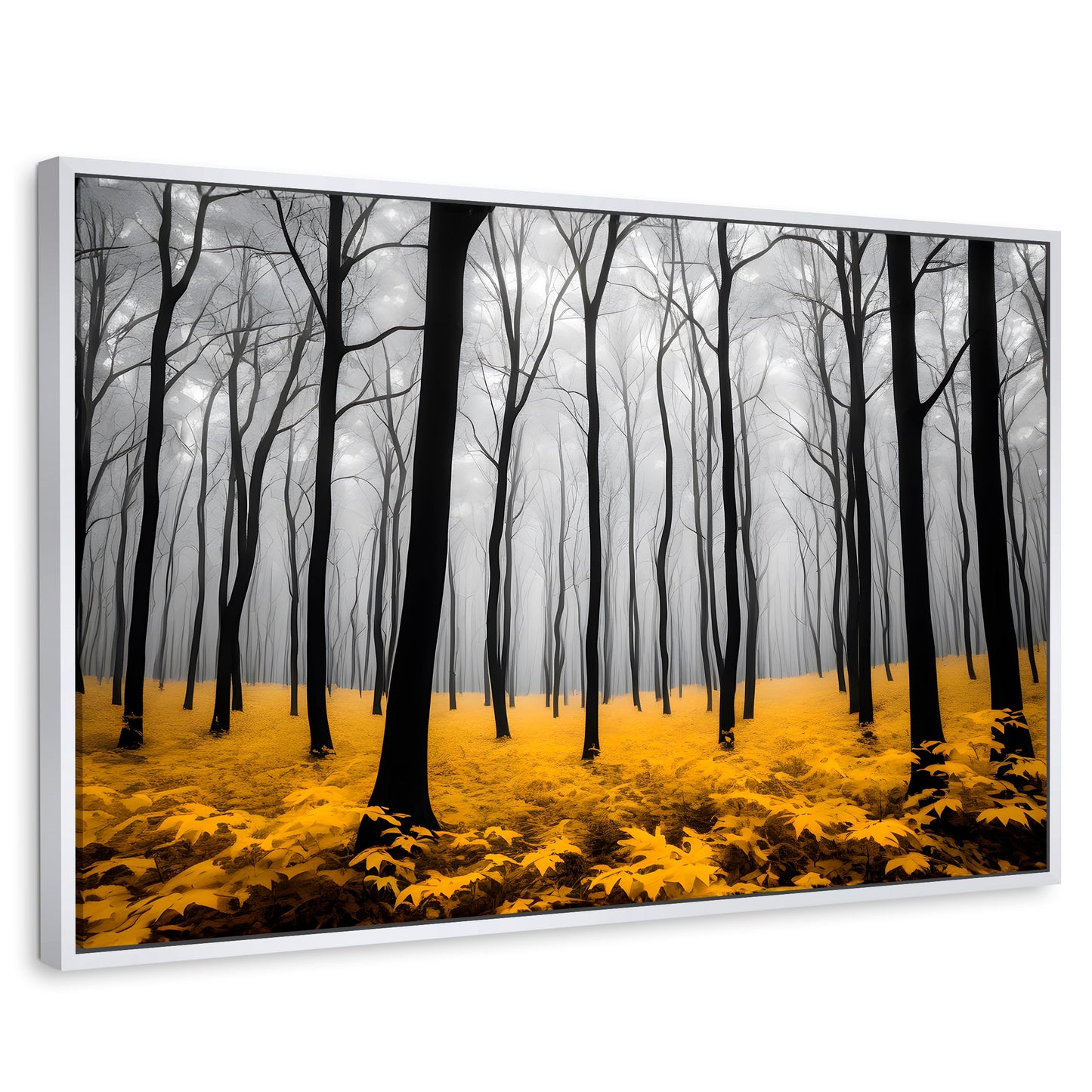 Cuadros Decorativos Canvas Revolution | Amarillo Natural | Rectangular | Portada | Marco Blanco