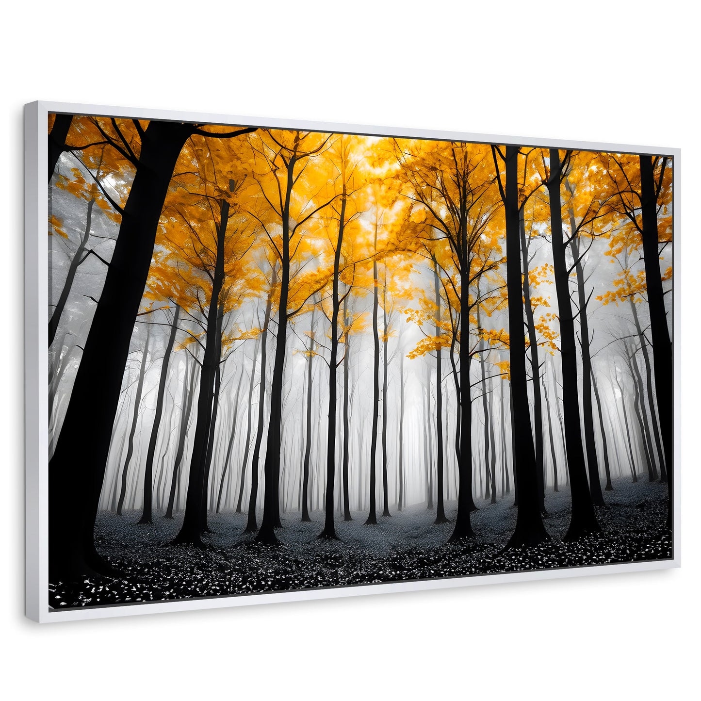Cuadros Decorativos Canvas Revolution | Amarillo Silente | Rectangular | Portada | Marco Blanco